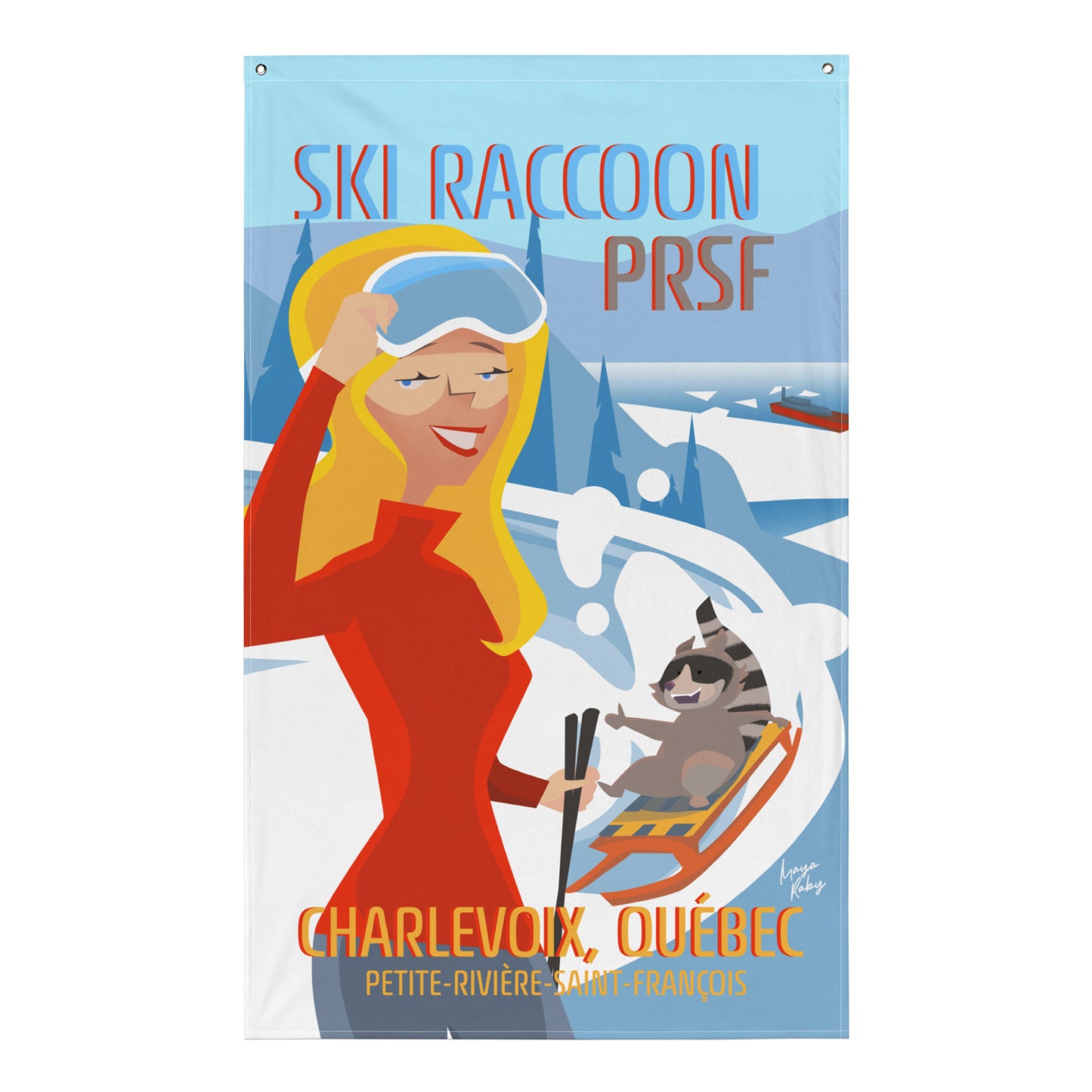 Drapeau Ski Raccoon Charlevoix