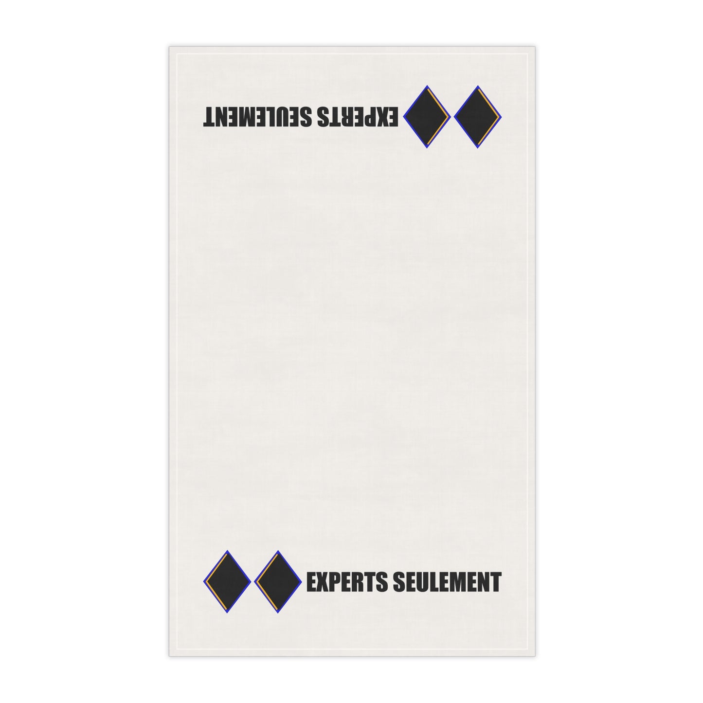 Stylish Cotton Tea Towels - 'Experts Seulement' Design for Home & Gift