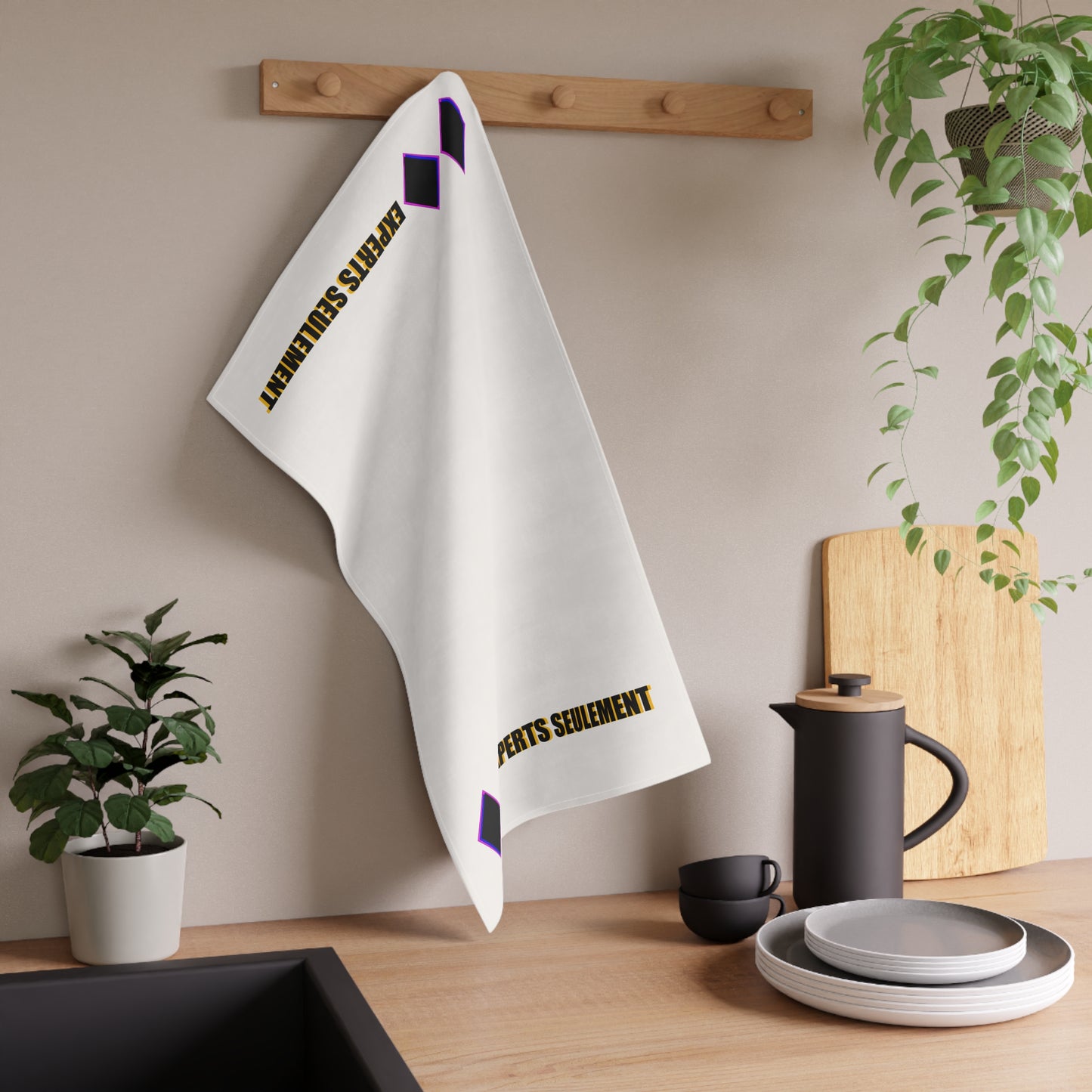 Copy of Stylish Cotton Tea Towels - 'Experts Seulement' Design for Home & Gift