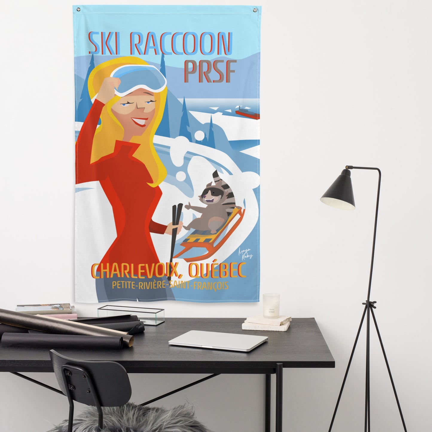 Drapeau Ski Raccoon Charlevoix