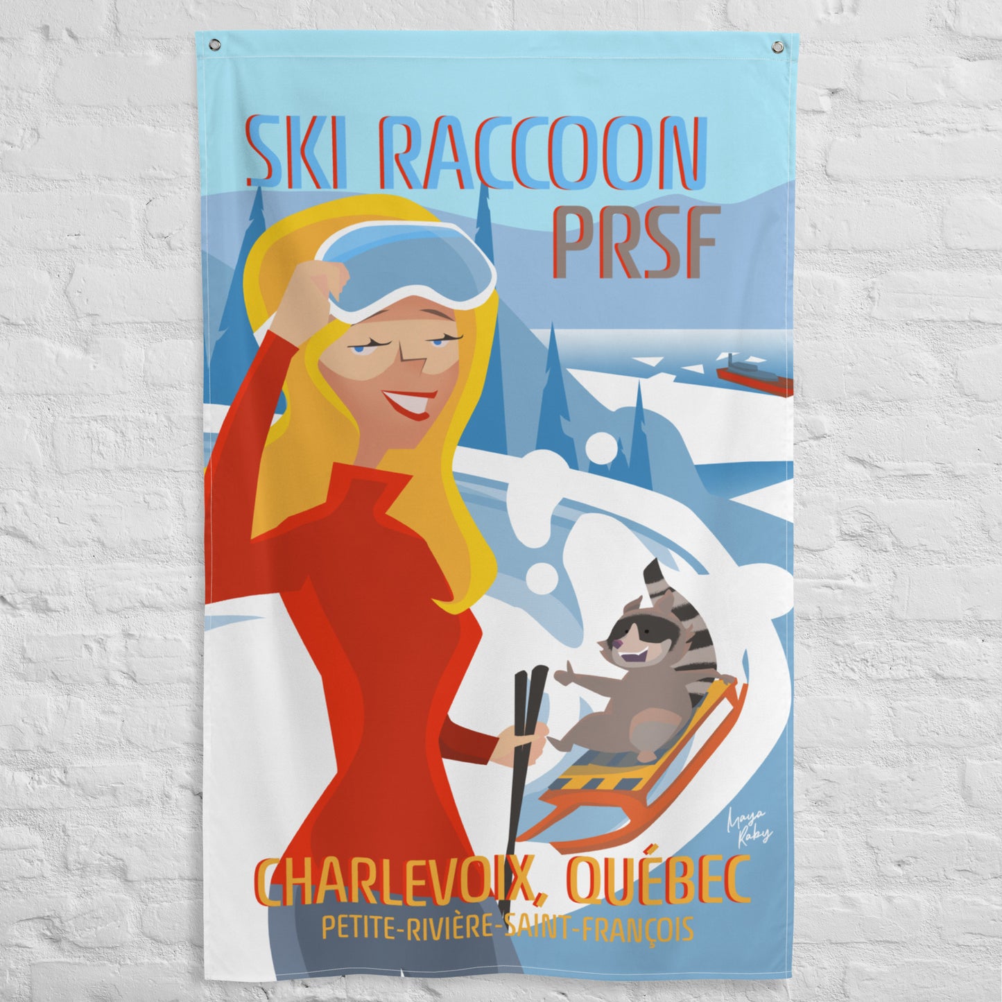 Drapeau Ski Raccoon Charlevoix