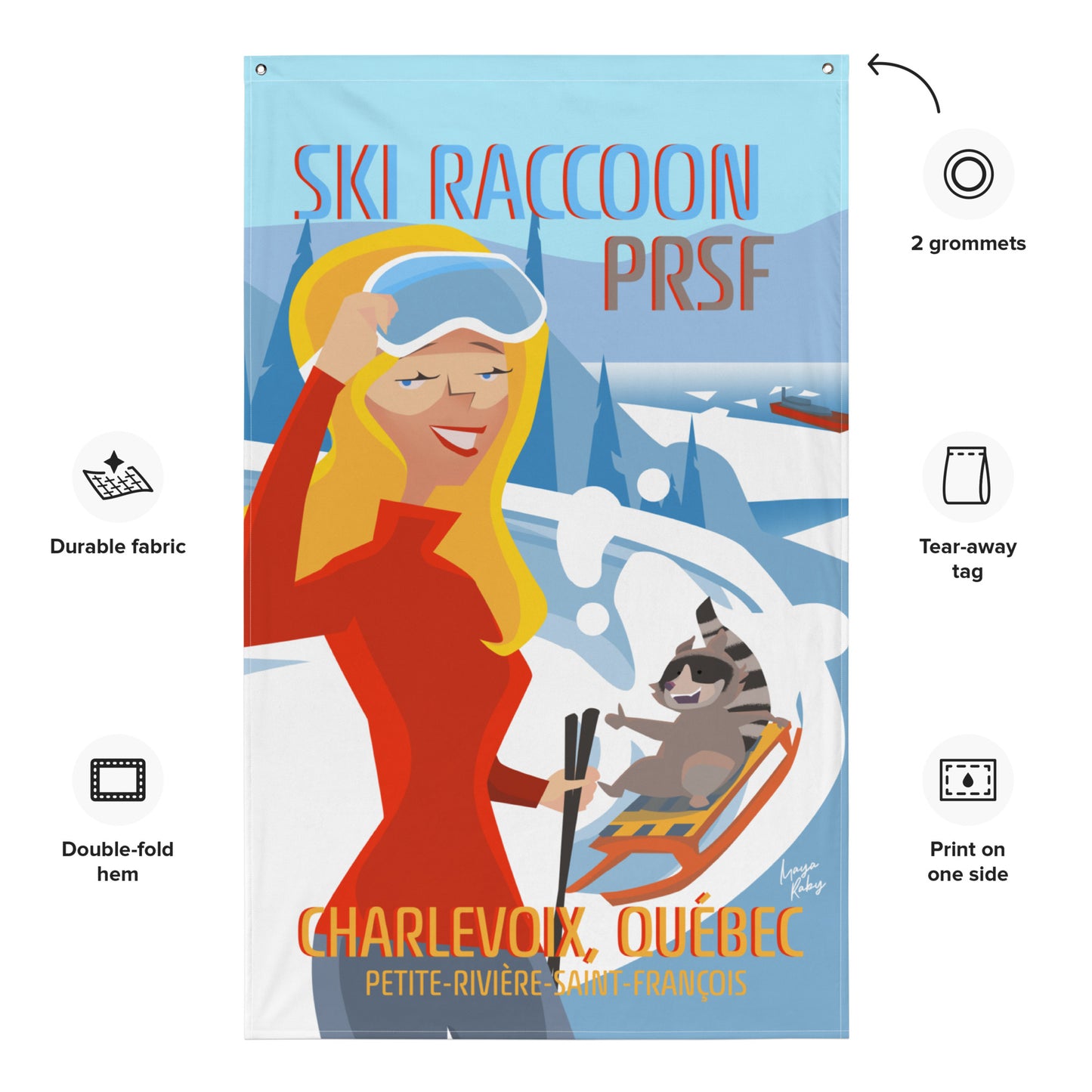 Drapeau Ski Raccoon Charlevoix